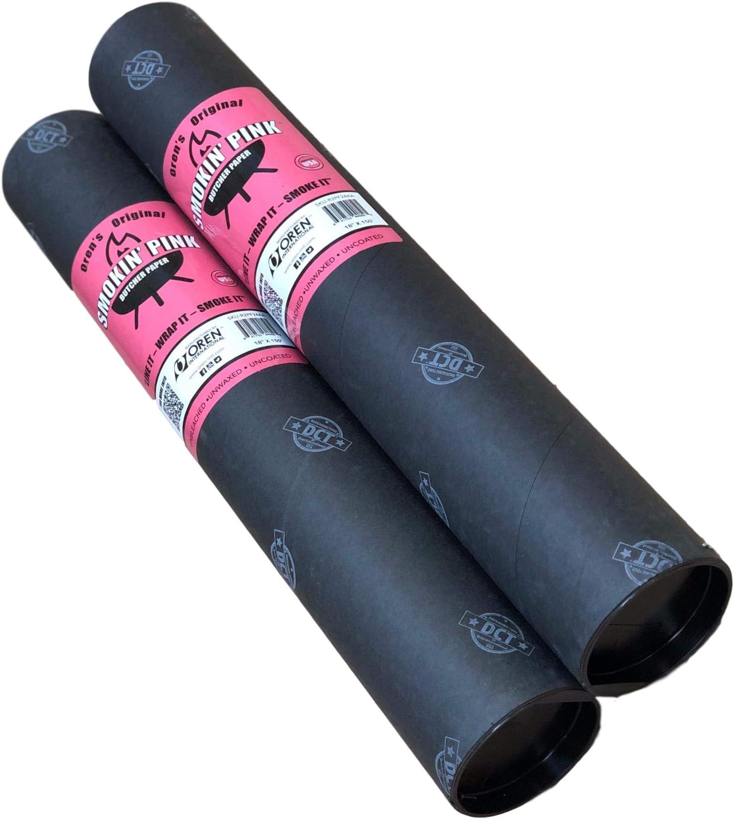 Pink/Peach Butcher Paper, FDA Approved and The Original Paper for Texas Style BBQ (2 Pack of 18'' Rolls)