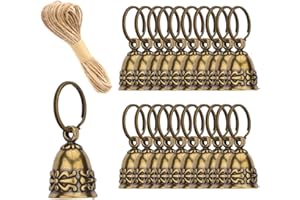 KCRYGOGO 20pcs Pure Copper Bells Handmade Small Bells for Crafts, Wind Chimes for Home, Door Bells or Decoration Bells for Wedding Decorations, Christmas Decorations