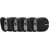 4 x Silicone Skins for Arlo Pro Smart Security - 100% Wire-Free Cameras by Wasserstein (4 Pack, Black)