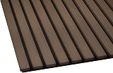 Fuse Acoustic Smoked Oak Wall Panels 240x60cm 3 Pack MDF Slats 35x12mm view 3