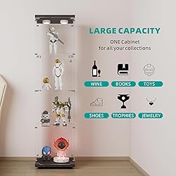 FANYUSHOW Display Cabinet with Glass Door and