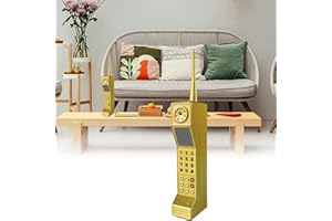 TOTITOM Retro Brick Cell Phone Ornament, Vintage Cellular Phone Model, Old Fashioned Cell Phones Template for Family Decoration Simulation Photographic Ornaments (Gold)