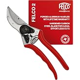 Felco F2 Pruning Shears &ndash; 9.25" Swiss-Made Garden Clippers for Professional Pruning | Hand Pruners for Gardening | Garden Tool Cutter with Precision Bypass Blade, Aluminum Body, Replaceable Parts