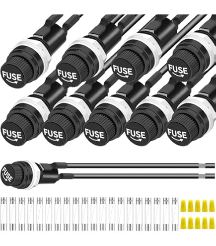 EMagTech 10 Pieces 5 X 20 Mm Fuse Panel Screw Installation Tube Fuse - View #4