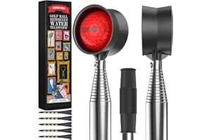 XSMSGO 9Ft/12Ft Telescopic Stainless Steel Golf Ball Retriever for Water, High Durability Double Sided Golf Ball Picker Upper, Men's and Women's Golf Accessories Gifts.