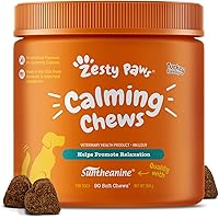 Zesty Paws Calming Chews for Dogs - Helps Promote Relaxation & Calmness - Dog Calming Chews with Suntheanine, Ashwagandha & C