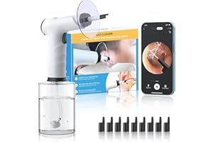 ENIFER Electric Ear Wax Removal Kit with Camera and Light Safe and Effective Ear Cleaner with 4 Pressure Settings for Ear Wax Buildup Complete Ear Cleaning Irrigation Kit for Adults and Kids, Black