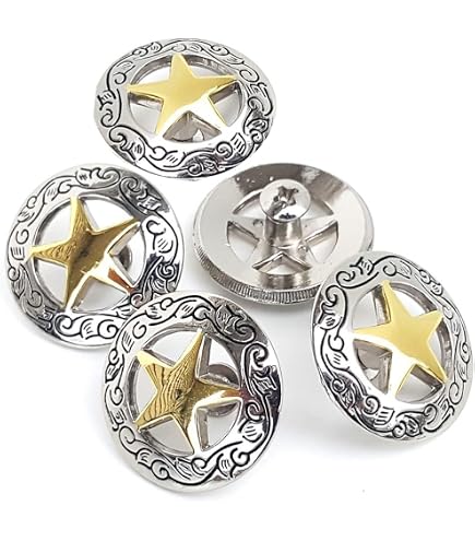 thumbnail image 2 of CRAFTMEMORE 2pcs 1-1/8 Inches Eagle Dollar Coin Concho Gaur... 2 of 13