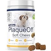 ProDen PlaqueOff Dental Soft Chews with Natural Kelp for Dogs - 90 Ct | Ideal for Small &amp; Medium Breed Dogs &amp; Cats - Supports Normal, Healthy Teeth, Gums &amp; Breath Odor