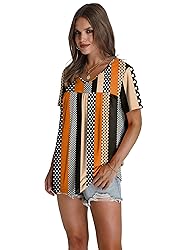 WEESO Womens Summer Tops Loose Fit Dressy V Neck