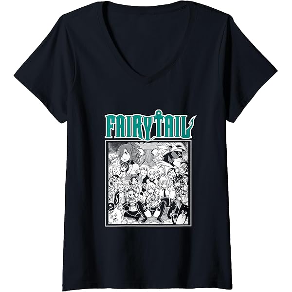 Amazon.com: Fairy Tail Manga Black and White Group Shot Anime T