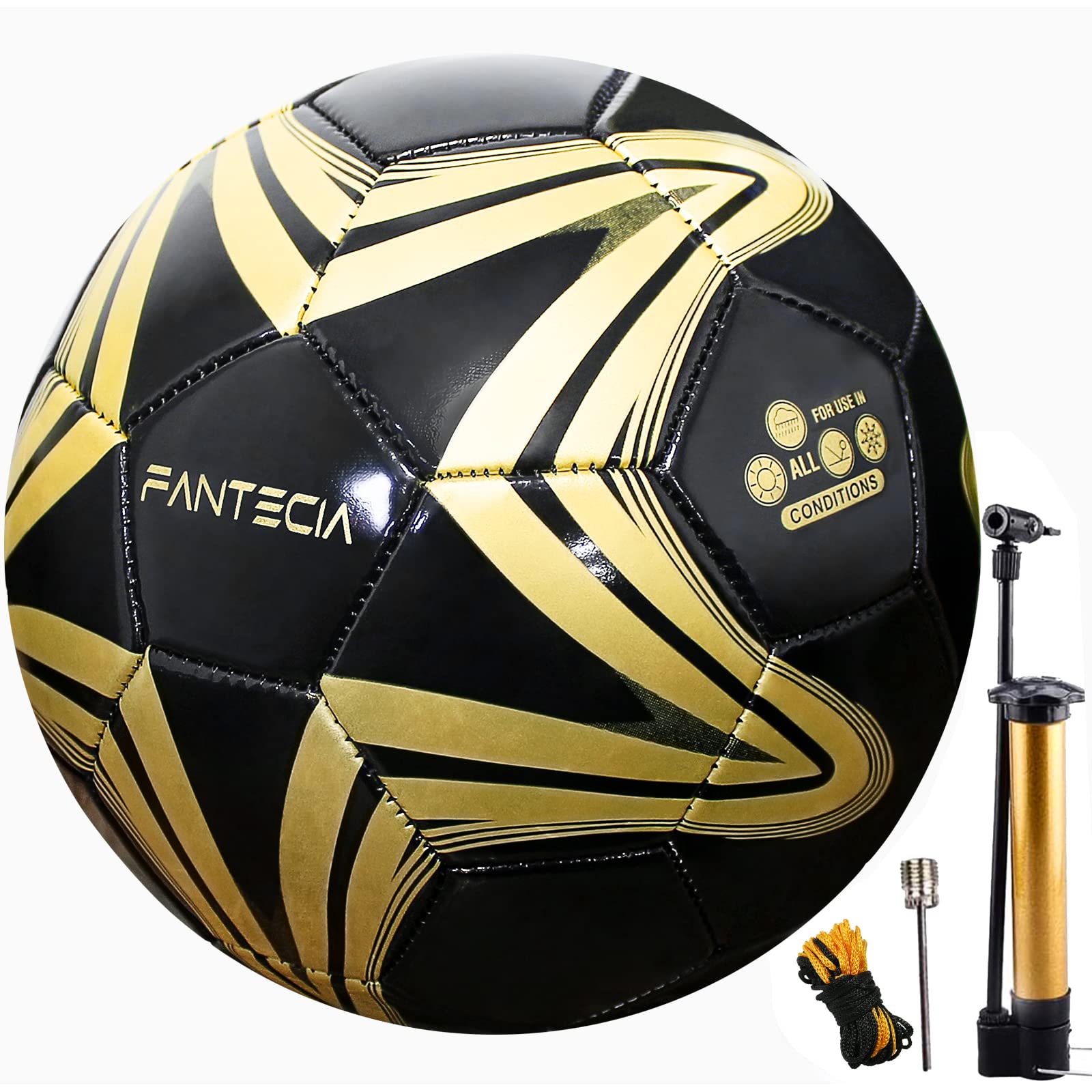 Fantecia Unisex Size 5 Football Ball, Official Match Weight Futsal ball, Professional Outdoor/Indoor Football Ball for Youth & Adult.