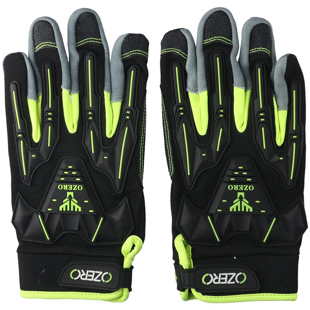 Upluckey 1Pair Silica Gel Waterproof Two Layers of Deer Skin Works Gloves Thermal Microfiber Riding Gloves Outstoor