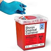 Sharps Container, Sharps Containers for Home Use, Needle Disposal Containers, Sharps Disposal Container, Biohazard Containers