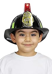 Aeromax Fire Fighter Black Helmet W/Lights & Siren