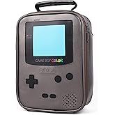 ONTESY Game Lunch Box Waterproof Leather Lunch Bag Thermal Insulated Bentobox Food Container Reusable Mini Lunch Cooler Cute for Boys Girls Kids Toddlers Teens for Picnic School Daycare (Gunmetal)