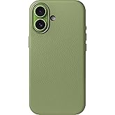 LONLI Urban | Pebbled Leather - European Genuine Pebbled Leather Case for iPhone 17 - [Built-in Camera Control and Compatible with Magsafe] - Mountain Tree