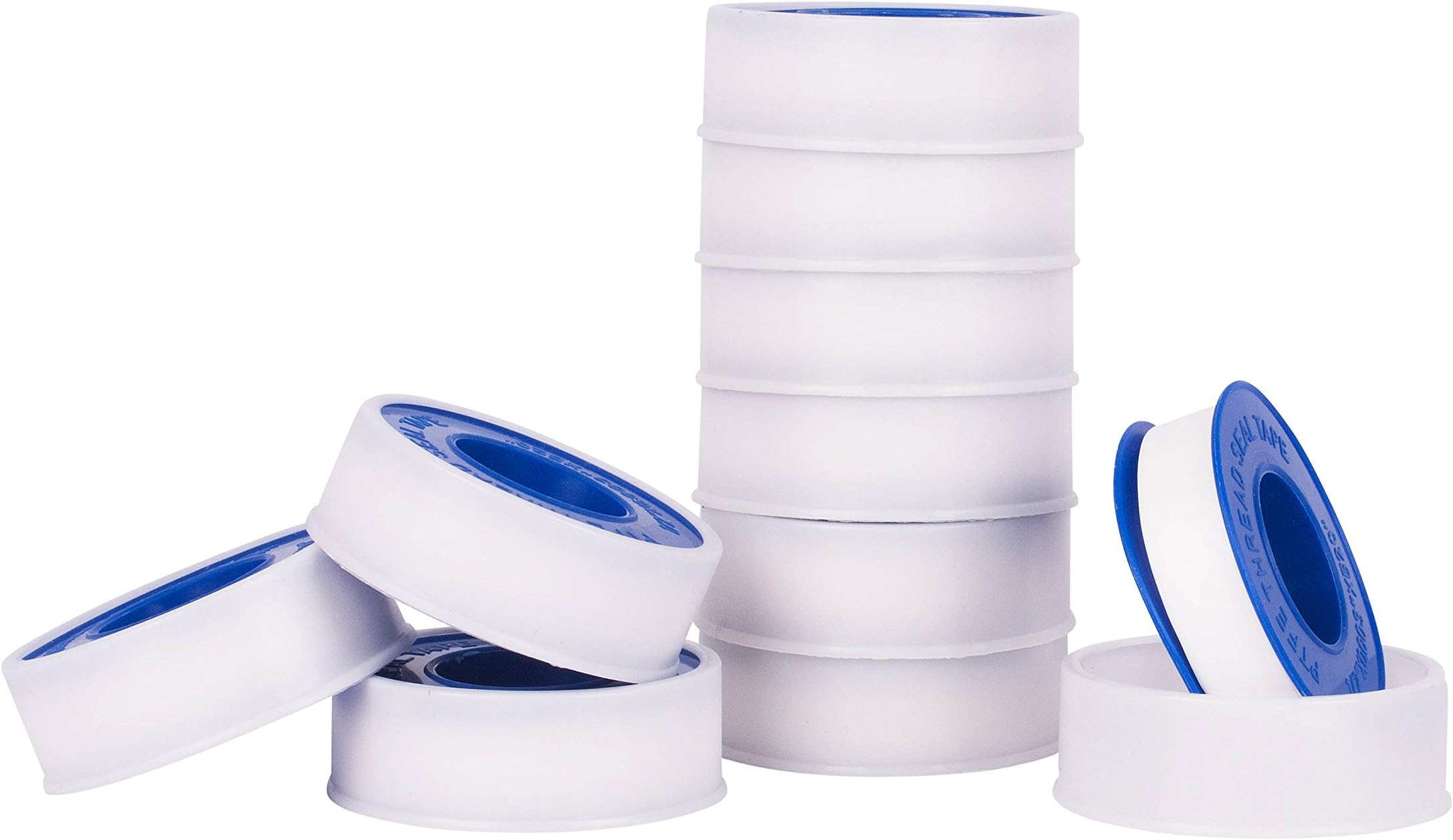 Premium White Pipe Water Sealant Plumbers Thread Tape - 1/2" x 520" - Pack Of 10 Rolls