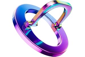 SUPERONE for Magnetic Phone Grip, Adjustable Magnetic Phone Ring Holder Removable Finger Phone Ring Kickstand Compatible with Mag Accessories Only for iPhone 15 & 14 & 13 & 12 Series (Colorful)