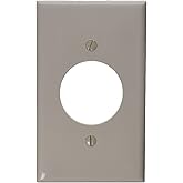 Leviton Device Receptacle Wallplate, 1-Gang 1.60-Inch Diameter, 80720-W, White