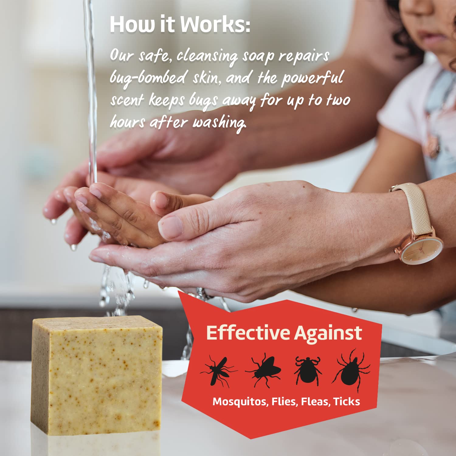 SALLYEANDER No-Bite-Me Soap - Bug & Insect Repellent Soap - 1 Bar - Safe for Kids and Infants - Repels Mosquitoes, Black Flies, Fleas, and Ticks