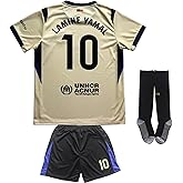 LeenBD Barca #10 Yamal 25/26 Away Kids Soccer Jersey Shirts Football Futbol Socks Set Youth Sizes