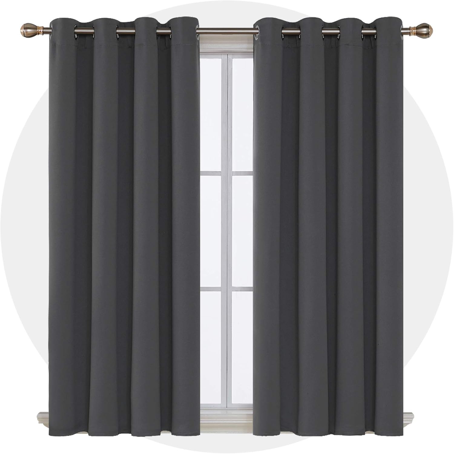 Deconovo Blackout Curtains Eyelet Super Soft Thermal Insulated