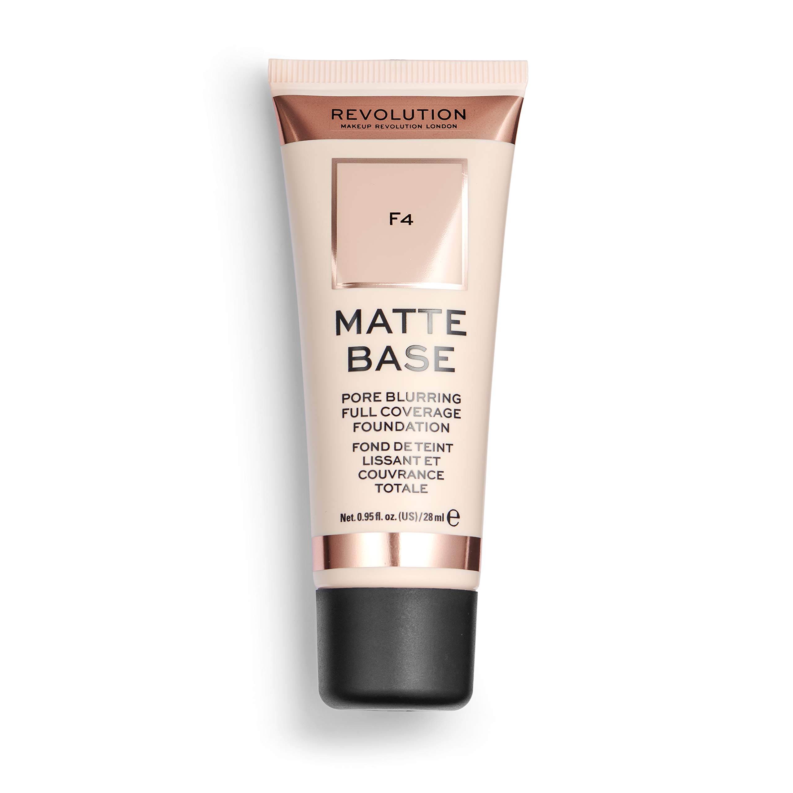 Makeup Revolution, Matte Base, Foundation, F4, 28ml