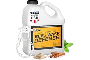 EXTERMINATORS CHOICE Exterminator’s Choice - Bee and Wasp Defense Spray - One Gallon - Natural, Non-Toxic Bee and Wasp Repellent - Quick and Easy Pest Control - Safe Around Kids and Pets