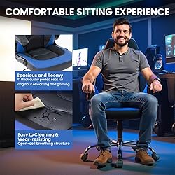 Ergonomic Gaming Chair with Adjustable PU Leather