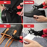 Diyife Leather Hole Punch Upgraded Heavy Duty Revolving Plier 2mm-4.5mm Red view 7
