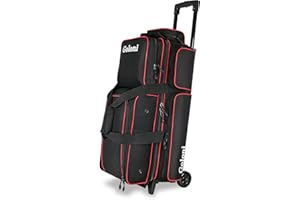 Goloni 3 Ball Bowling Bags with Wheels - Rolling Bowling Bag for 3 Balls & Accessories - Retractable Handle Extends to 38