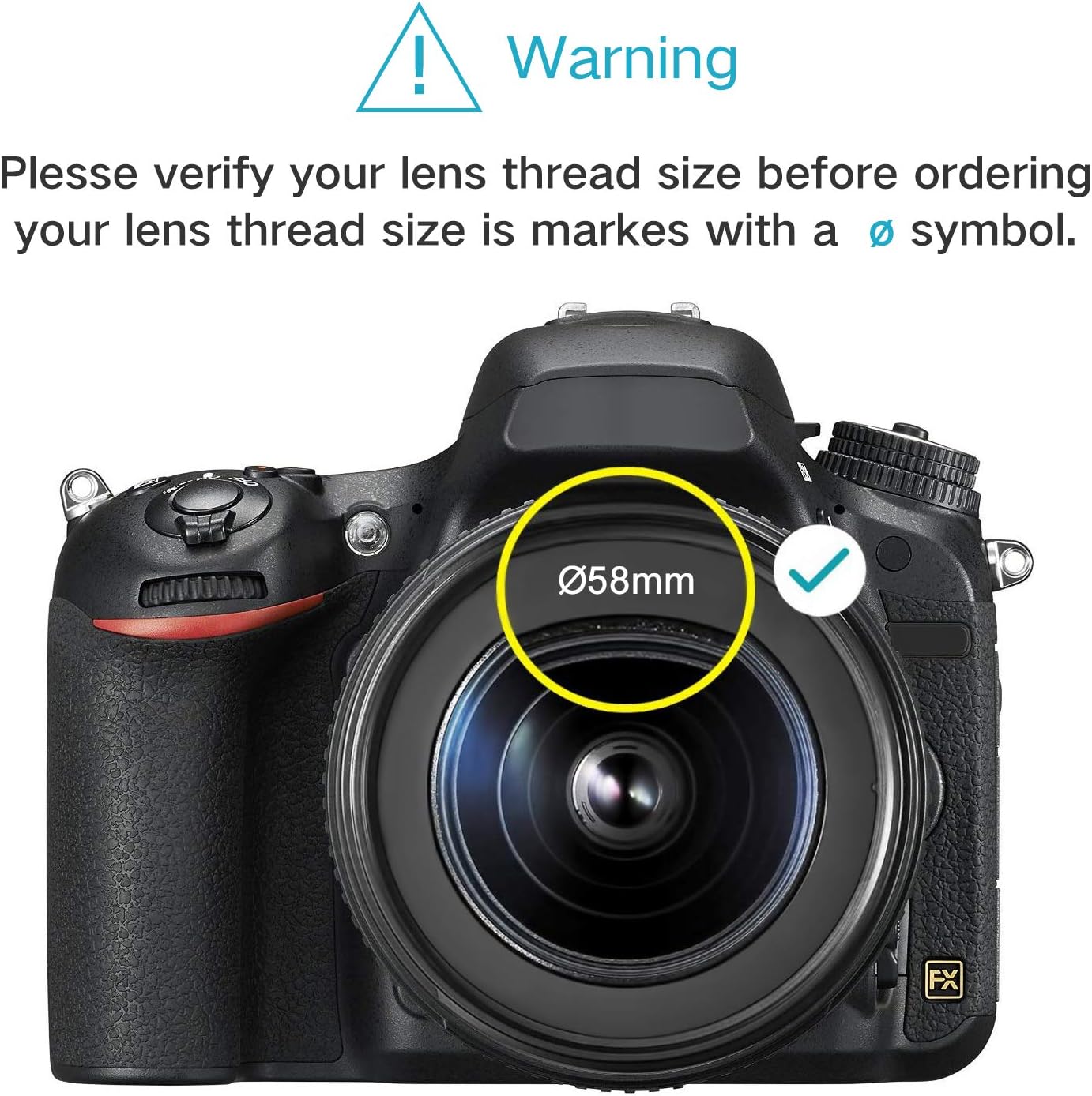 Neewer 58mm Lens and Filter Set: Wide Angle/2.2X Telephoto Additional Lens for 18mm-85mm APS-C Lens - Image 3