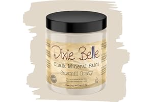 Dixie Belle Paint Company Chalk Finish Furniture Paint | Sawmill Gravy (8 Fl Oz) | Matte Smooth Beige Chic Chalk Mineral Paint | DIY Furniture Paint | Made in the USA