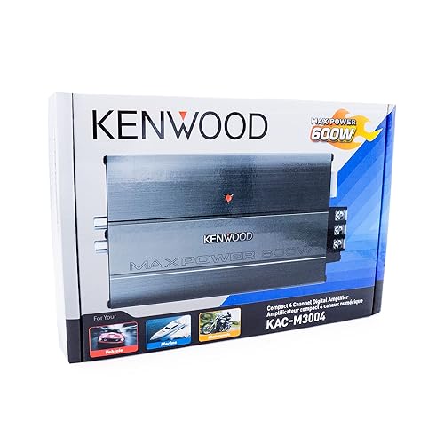 Kenwood KAC-M3004 Compact 600W 4-Channel Car/Marine/Powersports