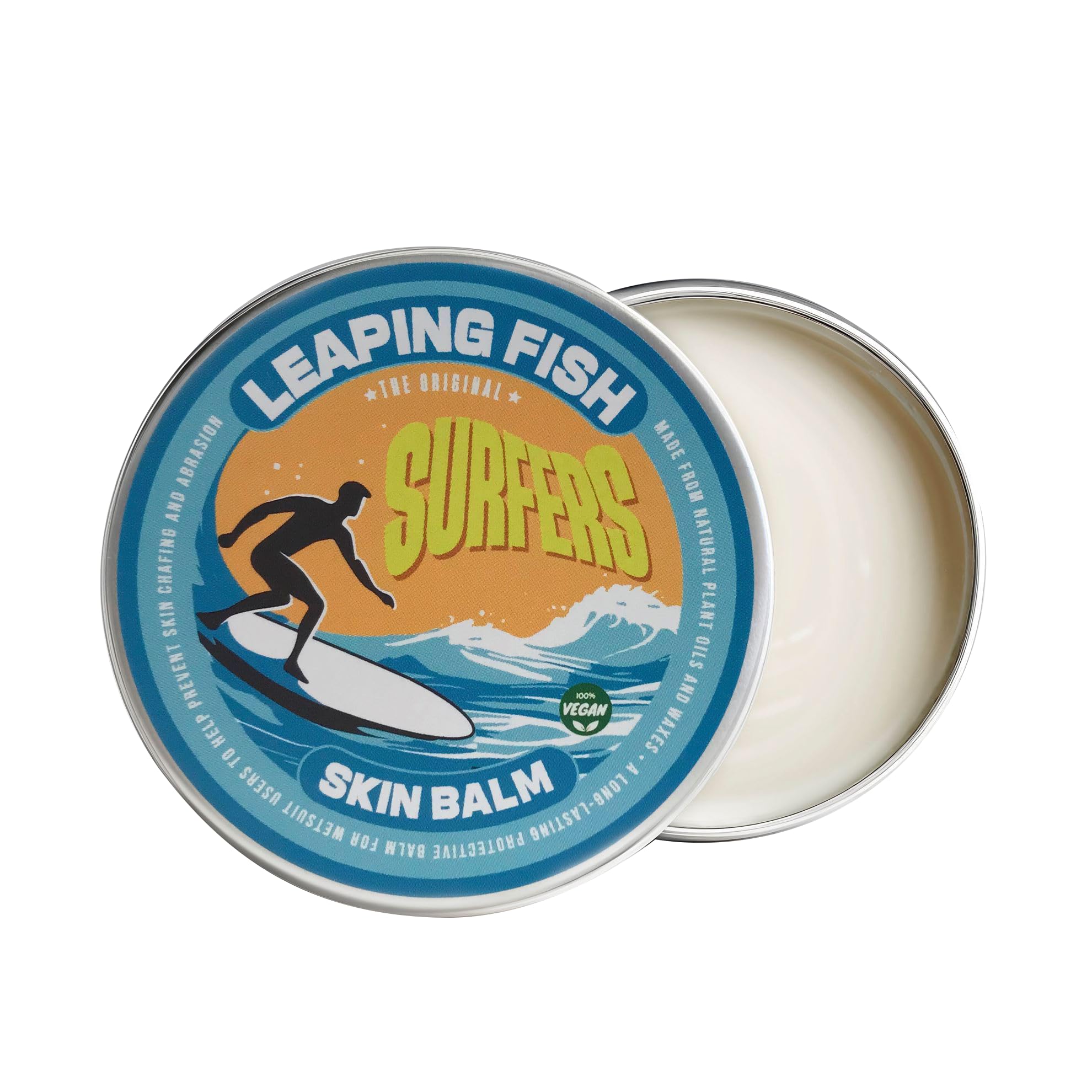 Leaping Fish Surfers Skin Balm - Prevent Chafing For Wetsuit Users. Made From Natural Plant Oils & Waxes