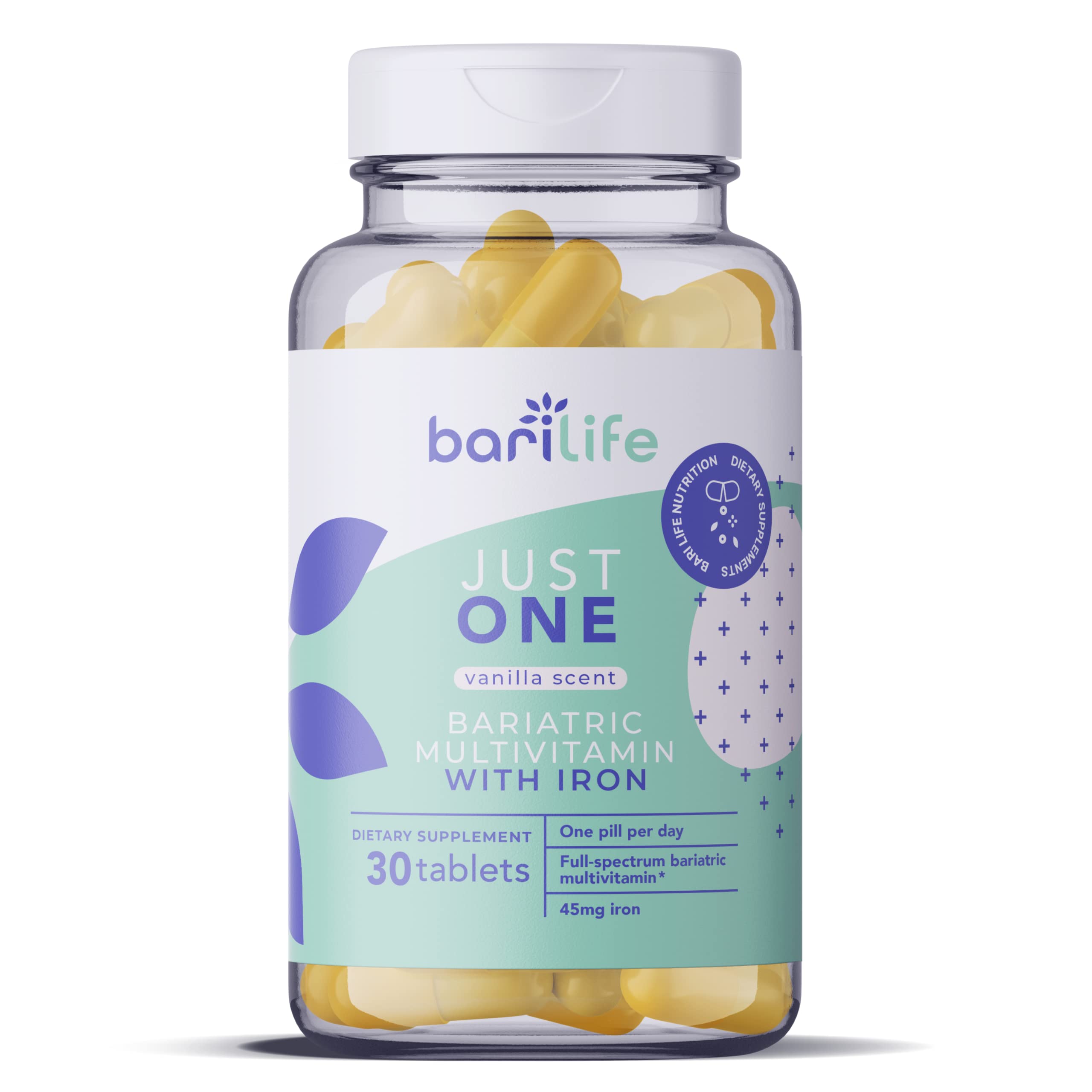 Just One Bariatric Multivitamin with Iron (Vanilla Scent)