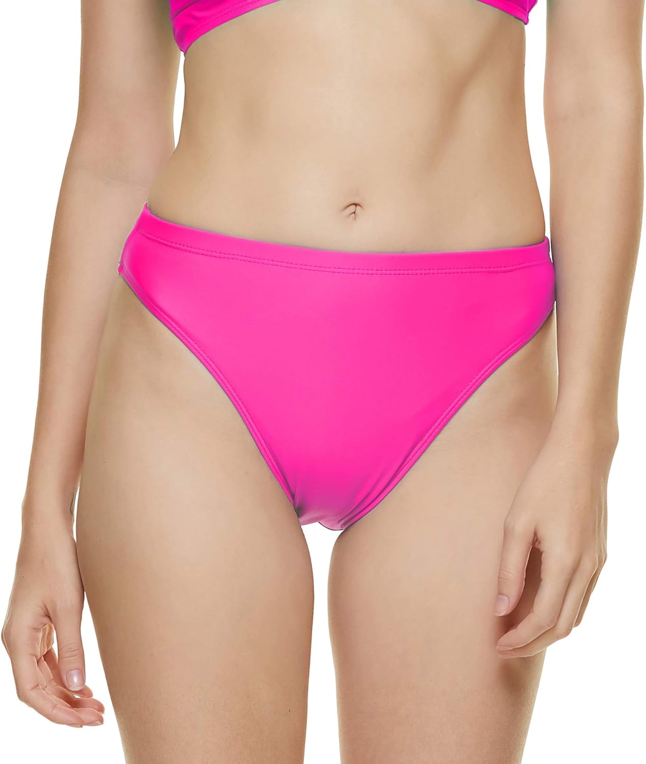 Annbon Women's High Cut Bikini Bottoms High Waist Full Coverage Tankini Swimsuit Bottom Amazon