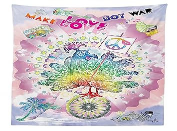 Vipsung Thanksgiving Decor Tischdecke Tropical Hippie Turkei Make