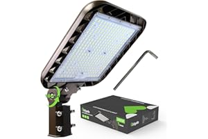 Glitgate 200W LED Parking Lot Light 30000LM Dusk to Dawn Photocell Street Light,Adjustable Slip Fitter Mount IP65 Waterproof Commercial Area Lighting for Parking Lot Street Roadway