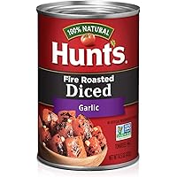 Hunt's Fire Roasted Diced Tomatoes with Garlic, Keto Friendly, 14.5 oz, 12 Pack