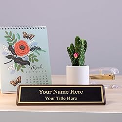 ExcelMark Personalized Walnut Wood Business Desk