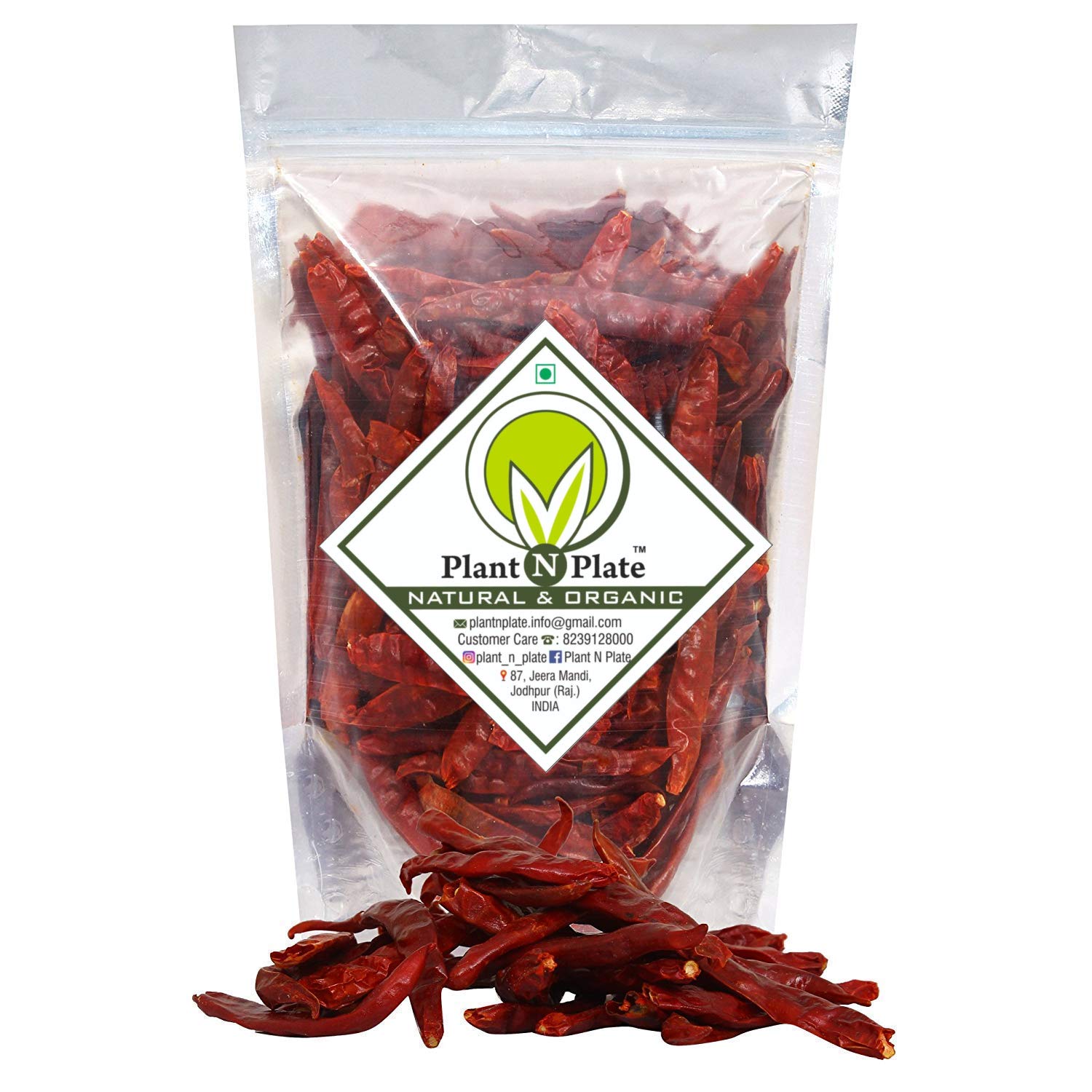 Plant N Plate MATHANIA Mirchi RED Chilli (LAL MIRCH SABUT) 200 Gram