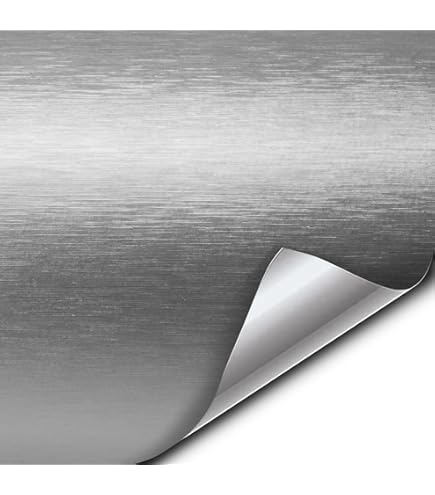 VViViD Silver Brushed Aluminum Vinyl Wrap Roll - 1ft X 5ft, With Air Release Technology For Easy DIY Application