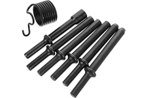 Gogogmee Air Hammer Rivet Tool Kit 7pcs Pneumatic Hammer Attachments Set with Chisel Bits for Automotive