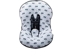 JYOKO Kids Universal Padded Cover Liner for Baby car seat Gr 0, 1 (Compatible with Maxi COSI, Chicco, Britax and More) (Raccon)