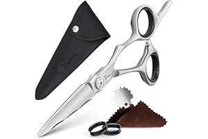 Fagaci Professional Hair Cutting Scissors 5.5” Japanese Steel for Ultra-Precise Cuts, Razor Sharp Blades Hair Scissors for Women & Men, Extreme Durability Hair Shears, Hair Cutting Barber Scissors