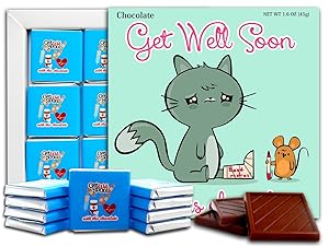 Get Well Soon Chocolate Gift Set, 5x5in, 1 box (Cat 0641)