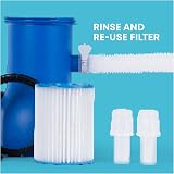 LIVIVO Pool Filter Pump 330-530 GPH for 8-12 ft Steel Frame Pools view 4