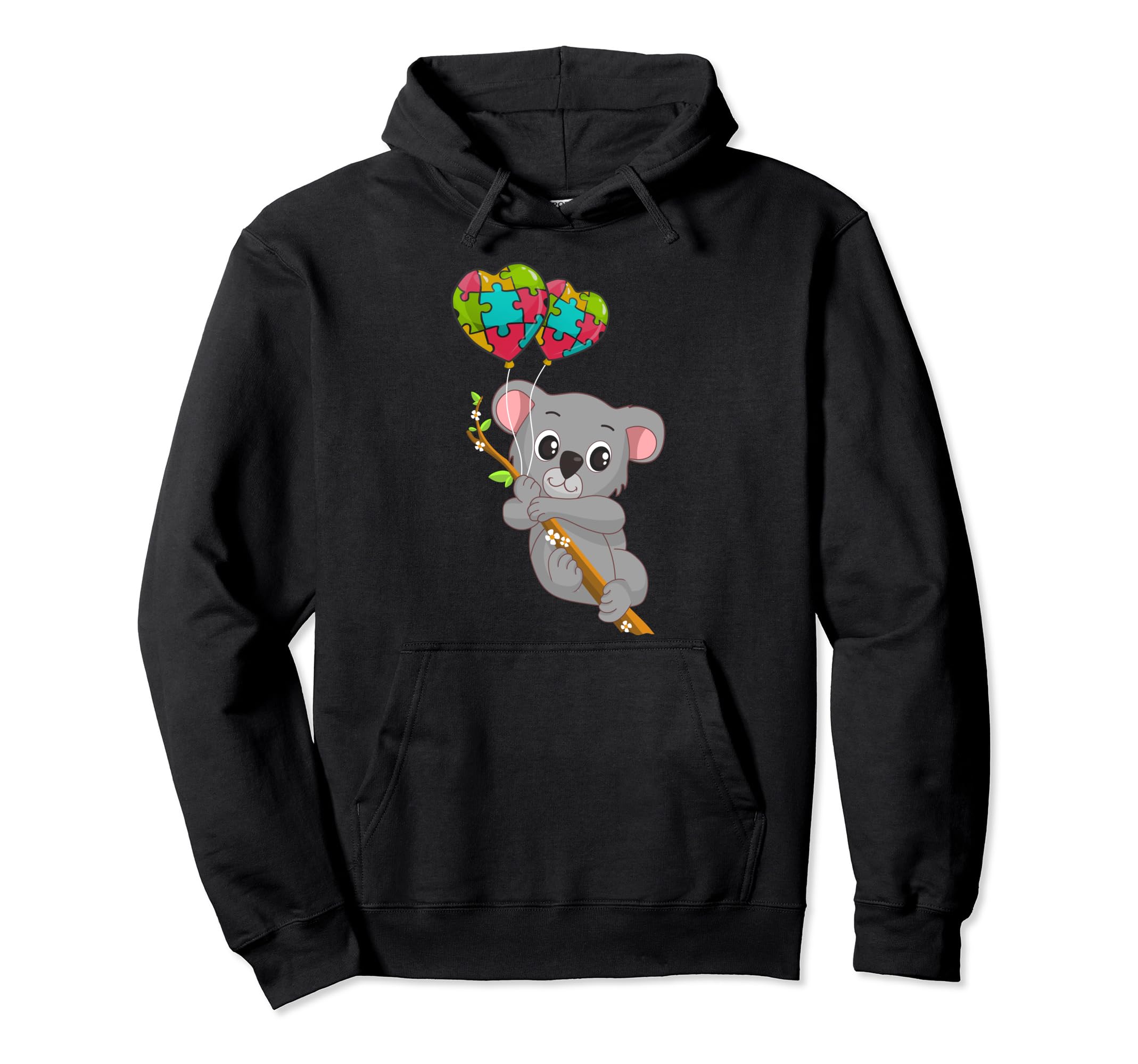 Autism Awareness Koala Bear Puzzles Heart Balloons Autism Pullover Hoodie
